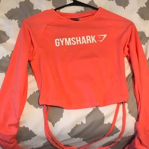 Gymshark long sleeve crop ribbon tee